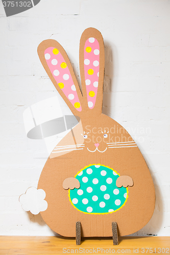 Image of Decoration for Easter. Rabbit of cardboard 