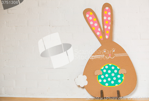 Image of Decoration for Easter. Rabbit of cardboard 