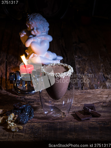 Image of Cup of cacao with chocolate 