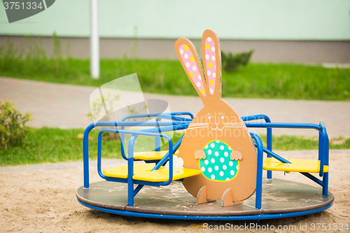 Image of Decoration for Easter. Rabbit of cardboard 