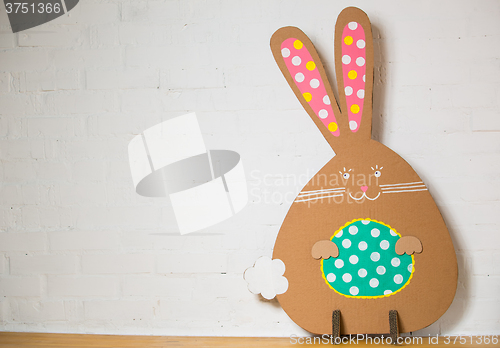 Image of Decoration for Easter. Rabbit of cardboard 