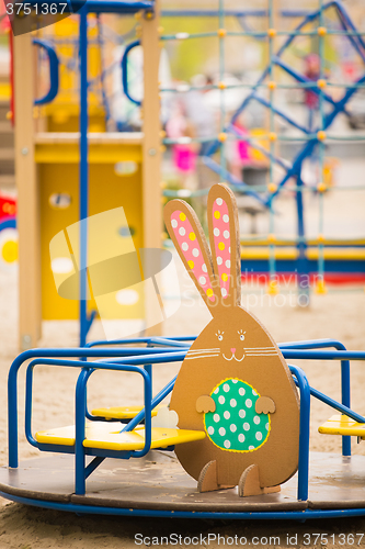 Image of Decoration for Easter. Rabbit of cardboard 