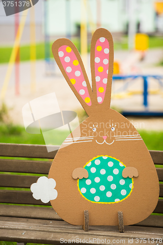 Image of Decoration for Easter. Rabbit of cardboard 