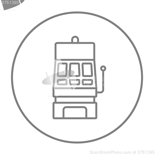 Image of Slot machine line icon.