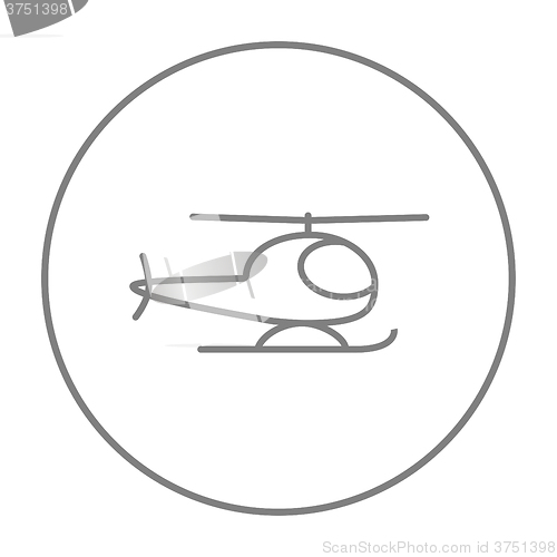 Image of Helicopter line icon.