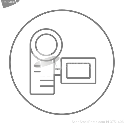 Image of Digital video camera line icon.