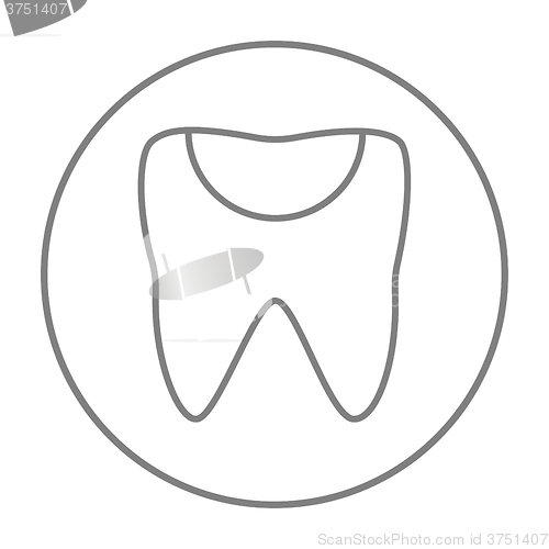 Image of Tooth decay line icon.