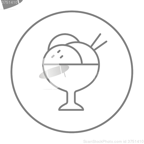 Image of Cup of an ice cream line icon.