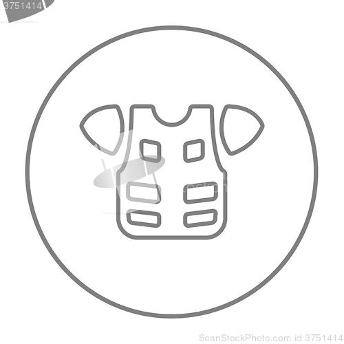 Image of Motorcycle suit line icon.