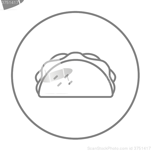 Image of Taco line icon.