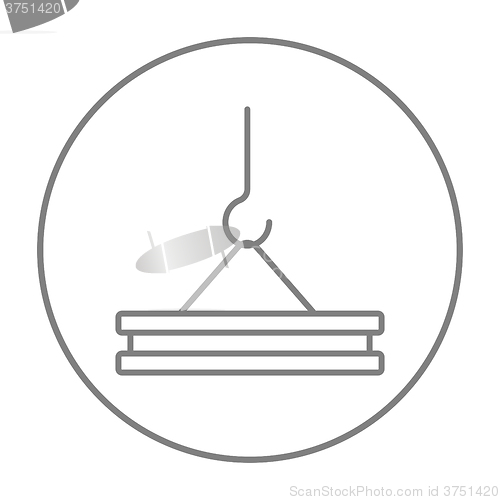 Image of Crane hook line icon.