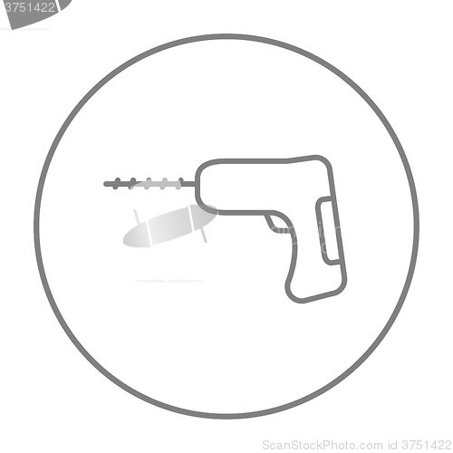 Image of Hammer drill line icon.