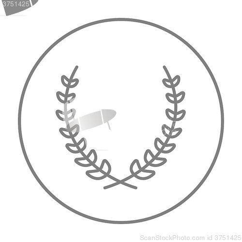 Image of Laurel wreath line icon.