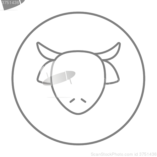Image of Cow head line icon.
