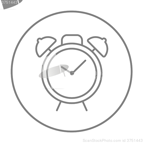 Image of Alarm clock line icon.