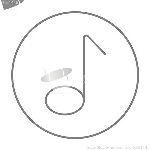 Image of Music note line icon.