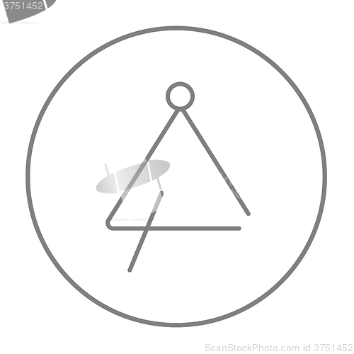 Image of Triangle line icon.