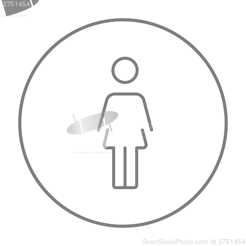 Image of Business woman line icon.