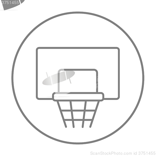 Image of Basketball hoop line icon.