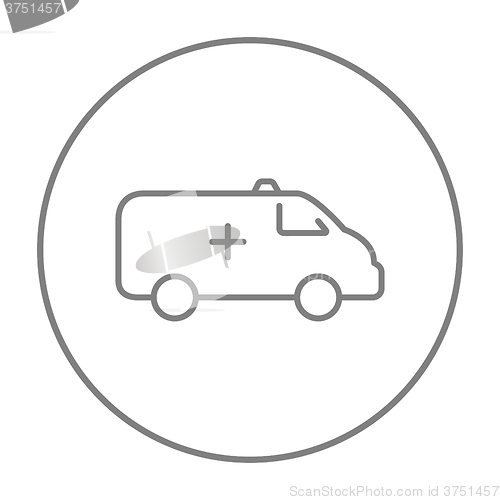 Image of Ambulance car line icon.