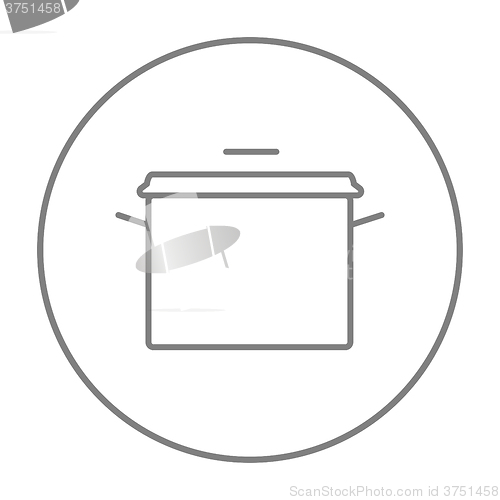 Image of Saucepan line icon.