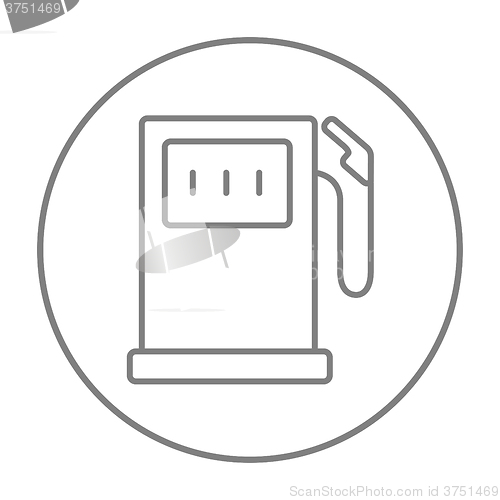 Image of Gas station line icon.