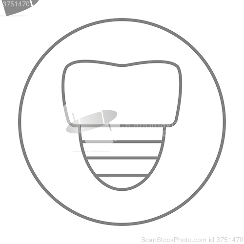 Image of Tooth implant line icon.