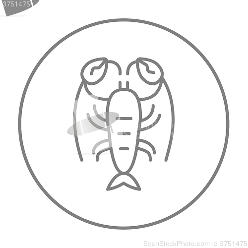 Image of Lobster line icon.