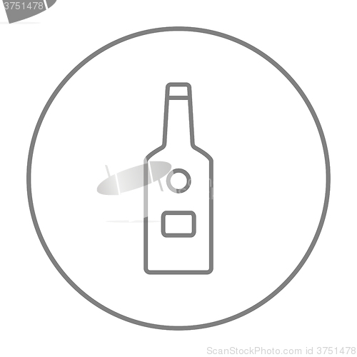 Image of Glass bottle line icon.