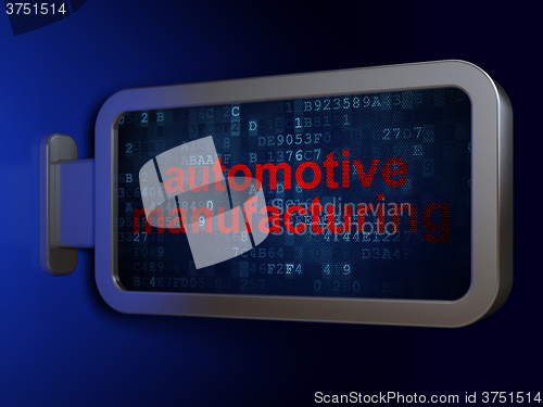 Image of Industry concept: Automotive Manufacturing on billboard background