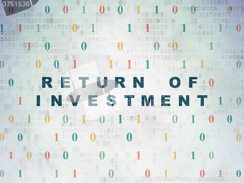 Image of Business concept: Return of Investment on Digital Paper background