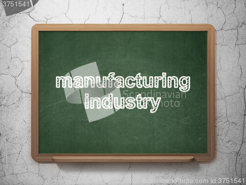 Image of Industry concept: Manufacturing Industry on chalkboard background