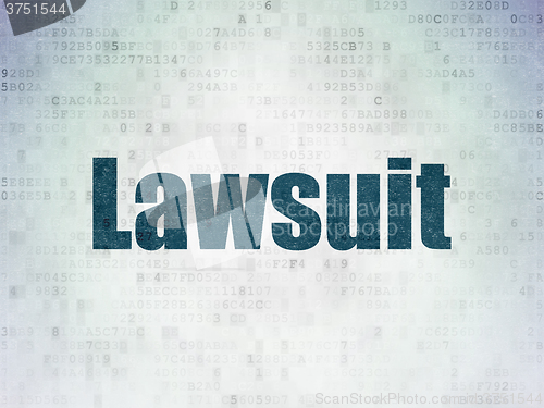 Image of Law concept: Lawsuit on Digital Paper background