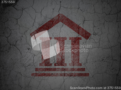 Image of Law concept: Courthouse on grunge wall background
