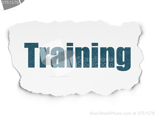 Image of Studying concept: Training on Torn Paper background