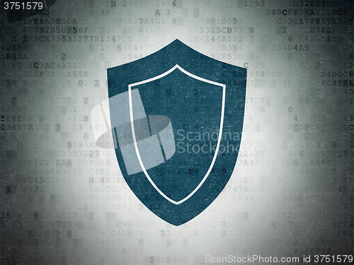 Image of Security concept: Shield on Digital Paper background