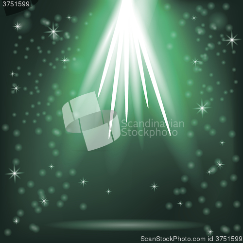 Image of Green Rays of Magic Lights 