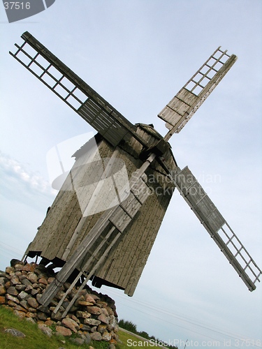 Image of old windmill on saaremaa, estonia