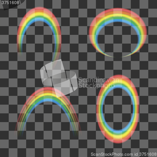 Image of Set of Transparent Rainbow Icons