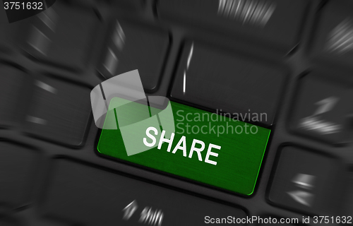 Image of Green share button 
