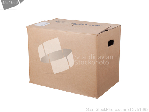 Image of Closed cardboard box, isolated