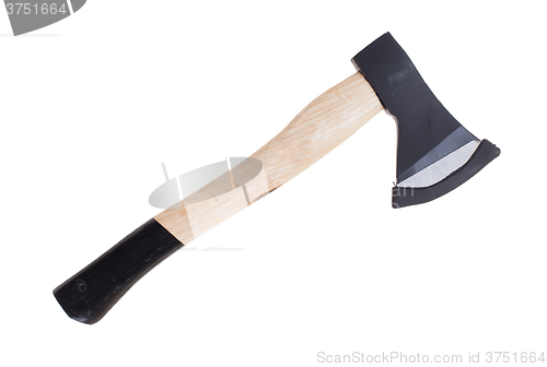 Image of Small hand axe with wooden handle