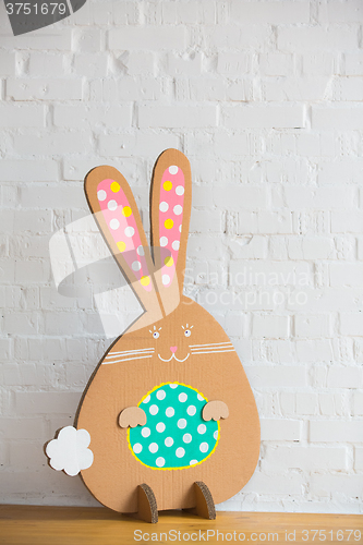 Image of Decoration for Easter. Rabbit of cardboard 