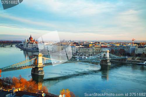 Image of Overview of Budapest at sunrise