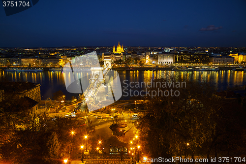 Image of Overview of Budapest with St Stephen (St Istvan) Basilica