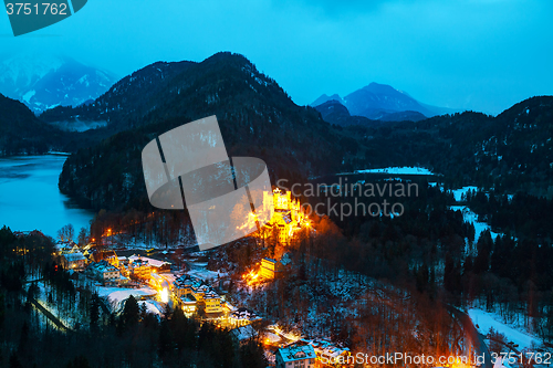 Image of Hohenschwangau castle in Bavaria, Germany