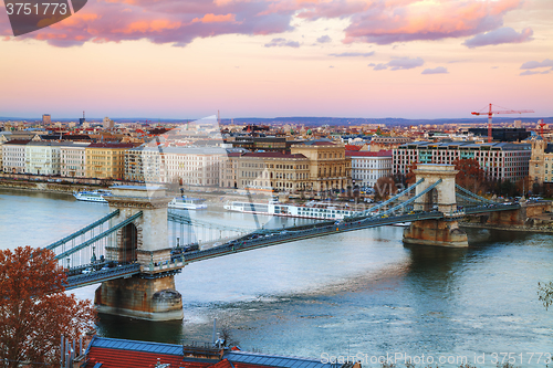 Image of Overview of Budapest at sunset