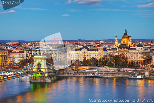 Image of Overview of Budapest with St Stephen (St Istvan) Basilica