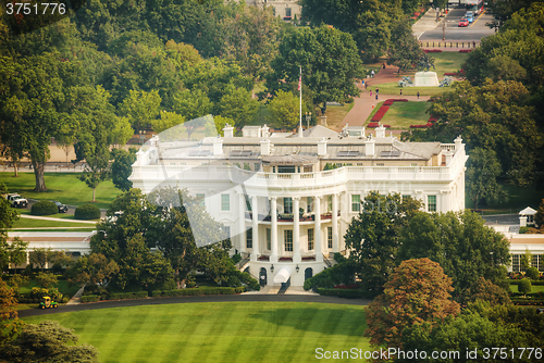 Image of The White Hiuse aerial view in Washington, DC