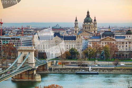 Image of Overview of Budapest with St Stephen (St Istvan) Basilica